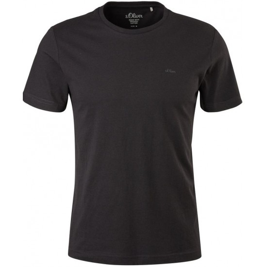 S.Oliver Ανδρικό T-shirt Μαύρο Μονόχρωμο 2057430-9999 mauro S.Oliver Ανδρικό T-shirt Μαύρο Μονόχρωμο 2057430-9999 mauro