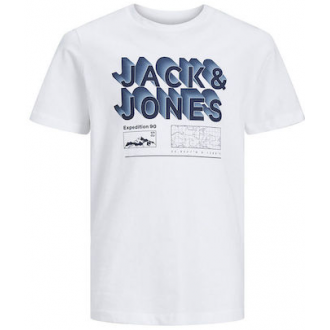 Jack & Jones Παιδικό T-shirt Λευκό 12234450 white Jack & Jones Παιδικό T-shirt Λευκό 12234450 white