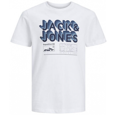 Jack & Jones Παιδικό T-shirt Λευκό 12234450 white Jack & Jones Παιδικό T-shirt Λευκό 12234450 white