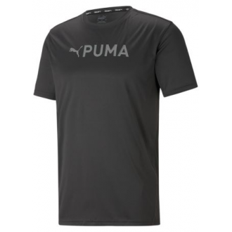 Puma Fit Logo Graphic Αθλητικό Ανδρικό T-shirt Μαύρο με Λογότυπο 523098-01 Puma Fit Logo Graphic Αθλητικό Ανδρικό T-shirt Μαύρο με Λογότυπο 523098-01