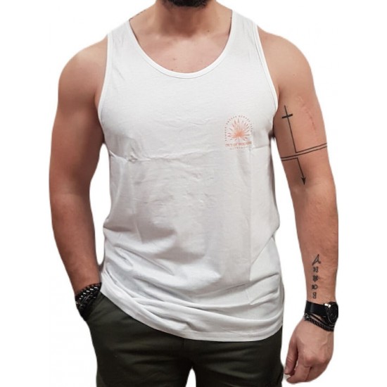 Rebase Ανδρική Μπλούζα Αμάνικη Λευκή 231.RTSL.038 white Rebase Ανδρική Μπλούζα Αμάνικη Λευκή 231.RTSL.038 white