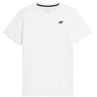 4F Ανδρικό T-shirt Ασπρο Μονόχρωμο 4FSS23TFTSM259 10S