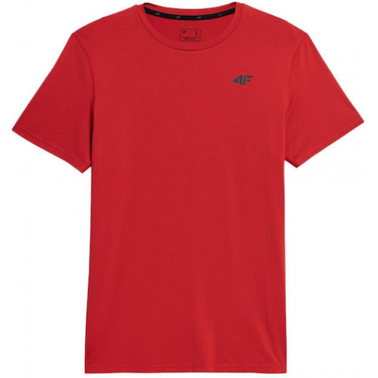 4F Ανδρικό T-shirt Κοκκινο Μονόχρωμο 4FSS23TFTSM259 62S 4F Ανδρικό T-shirt Κοκκινο Μονόχρωμο 4FSS23TFTSM259 62S