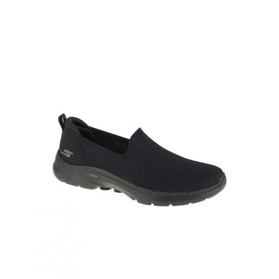 Skechers Walk 6 Clear Virtue Γυναικεία Slip-On Μαύρα 124505-BBK