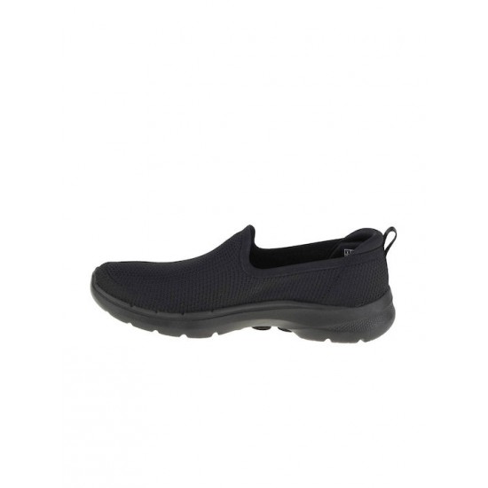 Skechers Walk 6 Clear Virtue Γυναικεία Slip-On Μαύρα 124505-BBK
