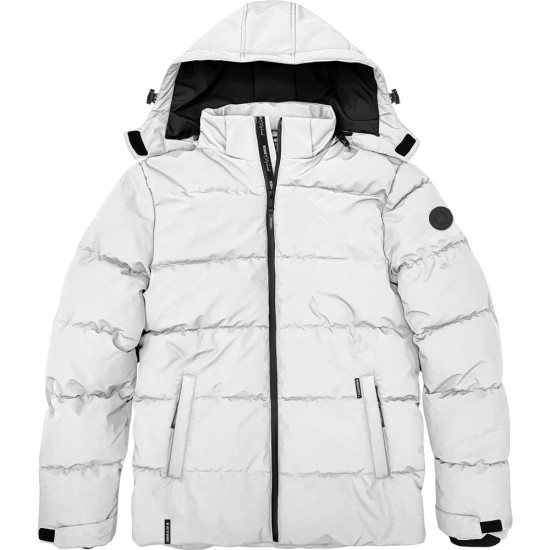 Rebase Jackets Mid Length Padded 232.RJK.186-White Rebase Jackets Mid Length Padded 232.RJK.186-White
