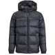 Jack & Jones Παιδικό Καπιτονέ Μπουφάν Κοντό με Κουκούλα Μαύρο και Μπλε 12236884 Jack & Jones Παιδικό Καπιτονέ Μπουφάν Κοντό με Κουκούλα Μαύρο και Μπλε 12236884
