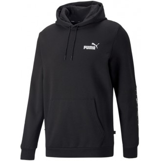 Puma Essentials Tape Ανδρικό Φούτερ με Κουκούλα και Τσέπες Μαύρο 849040-01