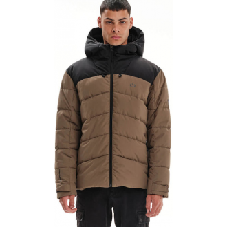 Emerson Ανδρικό Χειμωνιάτικο Μπουφάν Puffer Καφέ 232.EM10.15 camel black