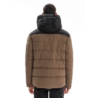 Emerson Ανδρικό Χειμωνιάτικο Μπουφάν Puffer Καφέ 232.EM10.15 camel black Emerson Ανδρικό Χειμωνιάτικο Μπουφάν Puffer Καφέ 232.EM10.15 camel black