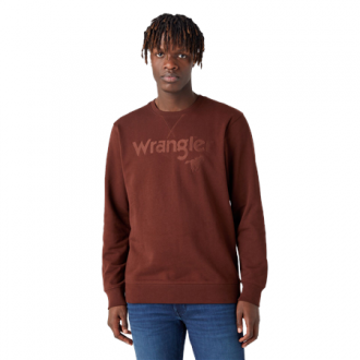 Wrangler LOGO SWEATSHIRT POTTING SOIL W6MSI4H44 Wrangler LOGO SWEATSHIRT POTTING SOIL W6MSI4H44