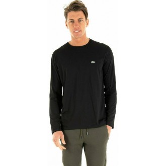 Lacoste Ανδρική Μπλούζα Μακρυμάνικη Μαύρη TH6712-031