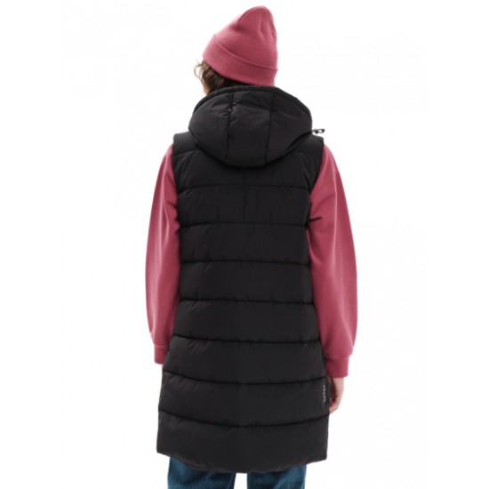 Emerson ΓΥΝΑΙΚΕΙΟ ΜΑΚΡΥ ΑΜΑΝΙΚΟ ΜΠΟΥΦΑΝ PUFFER 232.EW10.93-black Emerson ΓΥΝΑΙΚΕΙΟ ΜΑΚΡΥ ΑΜΑΝΙΚΟ ΜΠΟΥΦΑΝ PUFFER 232.EW10.93-black