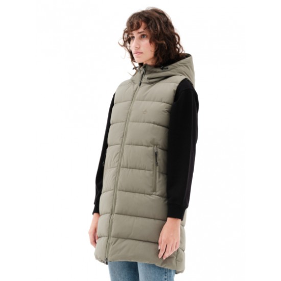 Emerson ΓΥΝΑΙΚΕΙΟ ΜΑΚΡΥ ΑΜΑΝΙΚΟ ΜΠΟΥΦΑΝ PUFFER 232.EW10.93-olive Emerson ΓΥΝΑΙΚΕΙΟ ΜΑΚΡΥ ΑΜΑΝΙΚΟ ΜΠΟΥΦΑΝ PUFFER 232.EW10.93-olive
