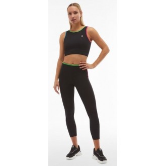 Freddy Γυναικείο Αθλητικό Crop Top Αμάνικο Μαύρο S4WSFB6-NTVF