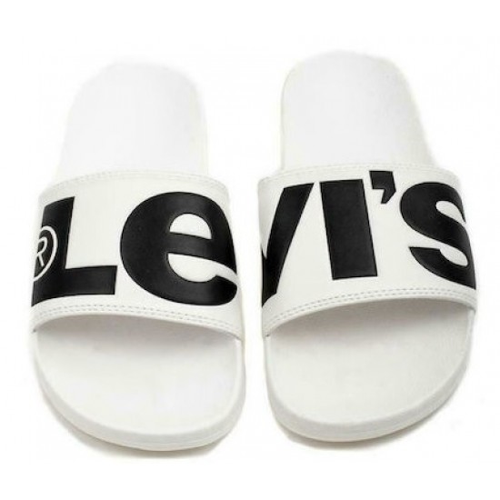Levi's June L Slides σε Λευκό Χρώμα 231548-794-51 regular white Levi's June L Slides σε Λευκό Χρώμα 231548-794-51 regular white
