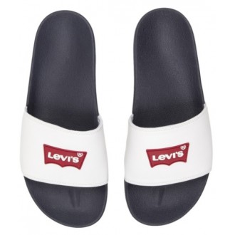Levi's Ανδρική Παντόφλα Λευκό-Μπλέ 235642-794-51 regular white