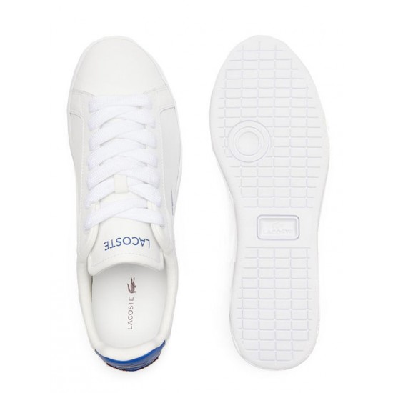 Lacoste Carnaby Pro Ανδρικά Sneakers White-Blue 747SMA0043080 Lacoste Carnaby Pro Ανδρικά Sneakers White-Blue 747SMA0043080