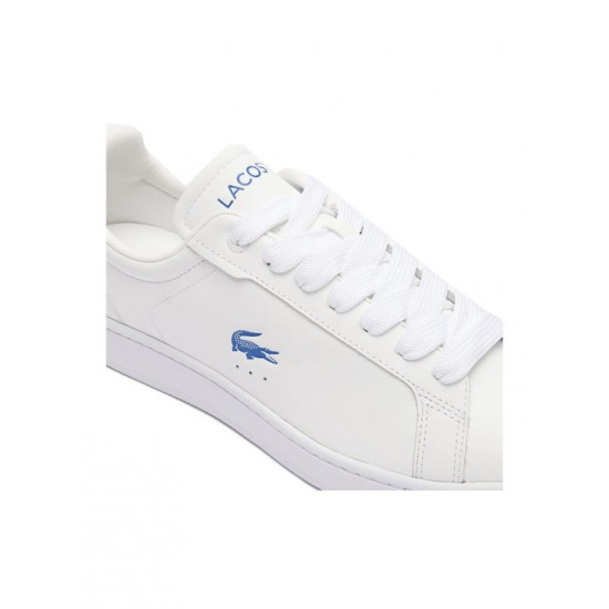 Lacoste Carnaby Pro Ανδρικά Sneakers White-Blue 747SMA0043080 Lacoste Carnaby Pro Ανδρικά Sneakers White-Blue 747SMA0043080
