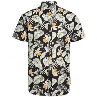 Jack & Jones Παιδικό Floral Πουκάμισο Κοντομάνικο Μαύρο 12248944 black Jack & Jones Παιδικό Floral Πουκάμισο Κοντομάνικο Μαύρο 12248944 black