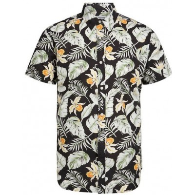Jack & Jones Παιδικό Floral Πουκάμισο Κοντομάνικο Μαύρο 12248944   black