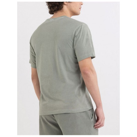 Franklin & Marshall Ανδρικό T-shirt Κοντομάνικο Χακι JM3230.000.1016G24-122 Franklin & Marshall Ανδρικό T-shirt Κοντομάνικο Χακι JM3230.000.1016G24-122