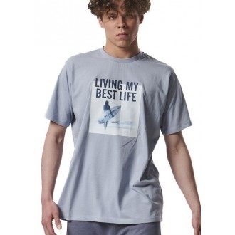 Body Action Ανδρικό T-shirt Κοντομάνικο Μπλε 053431-blue blizzard