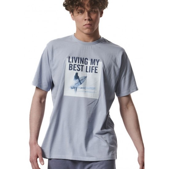Body Action Ανδρικό T-shirt Κοντομάνικο Μπλε 053431-blue blizzard Body Action Ανδρικό T-shirt Κοντομάνικο Μπλε 053431-blue blizzard