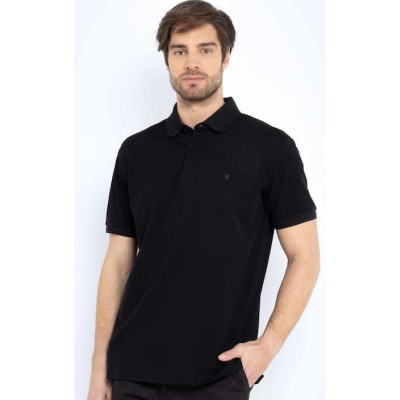 The Bostonians Ανδρική Μπλούζα Polo Μαύρο 3PS1050-B031BL