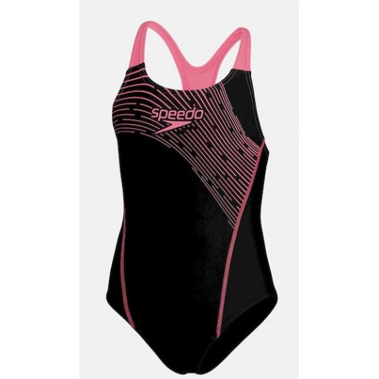 Speedo Παιδικό Μαγιό Ολόσωμο Medley Logo Medalist Μαύρο/Ροζ 8-1345816859 black/pink Speedo Παιδικό Μαγιό Ολόσωμο Medley Logo Medalist Μαύρο/Ροζ 8-1345816859 black/pink