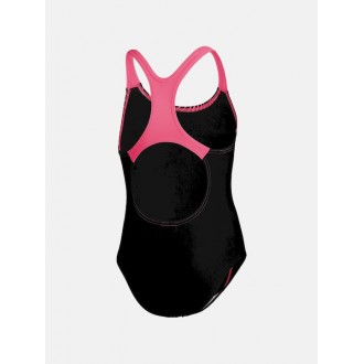 Speedo Παιδικό Μαγιό Ολόσωμο Medley Logo Medalist Μαύρο/Ροζ 8-1345816859 black/pink