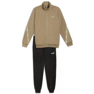 Puma Poly Tape Suit Ανδρικό Σετ Φόρμας Μπεζ-Μαύρο 681895-67
