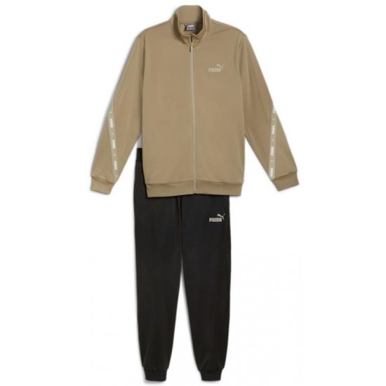 Puma Poly Tape Suit Ανδρικό Σετ Φόρμας Μπεζ-Μαύρο 681895-67 Puma Poly Tape Suit Ανδρικό Σετ Φόρμας Μπεζ-Μαύρο 681895-67