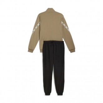 Puma Poly Tape Suit Ανδρικό Σετ Φόρμας Μπεζ-Μαύρο 681895-67 Puma Poly Tape Suit Ανδρικό Σετ Φόρμας Μπεζ-Μαύρο 681895-67