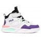 Fila Παιδικά Sneakers High με Σκρατς Λευκά 3YF43002-108 white/black/purple