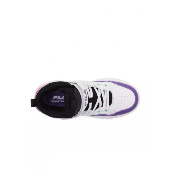 Fila Παιδικά Sneakers High με Σκρατς Λευκά 3YF43002-108 white/black/purple