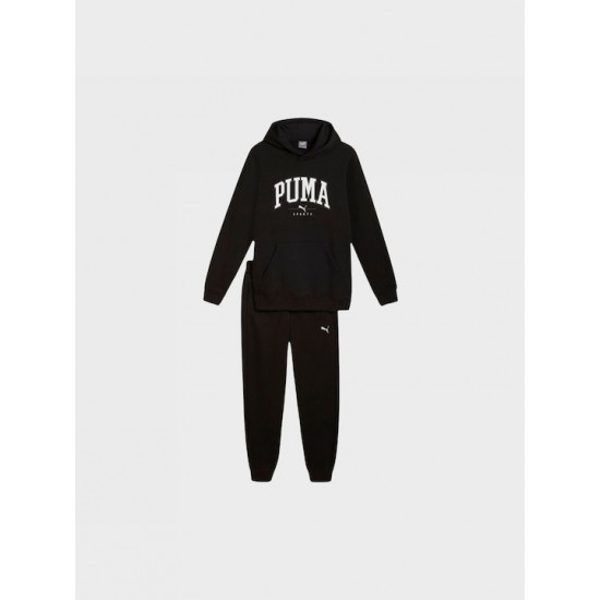 Puma Ανδρικό Σετ Φόρμας Fleece Μαυρο 683817-01 Puma Ανδρικό Σετ Φόρμας Fleece Μαυρο 683817-01