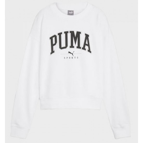 Puma Crew Γυναικείο Φούτερ Χωρίς Κουκούλα Λευκό 682493-02 Puma Crew Γυναικείο Φούτερ Χωρίς Κουκούλα Λευκό 682493-02