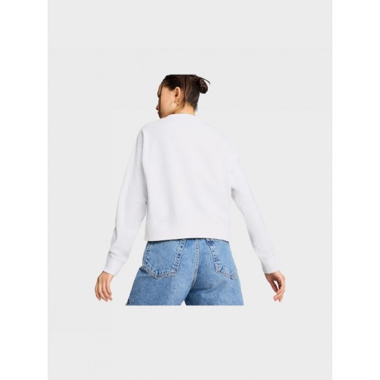 Puma Crew Γυναικείο Φούτερ Χωρίς Κουκούλα Λευκό 682493-02 Puma Crew Γυναικείο Φούτερ Χωρίς Κουκούλα Λευκό 682493-02