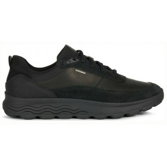 Geox U Spherica E Nappa Suede Black Ανδρικά Ανατομικά Sneakers Μαύρα U16BYE 08522 C9997