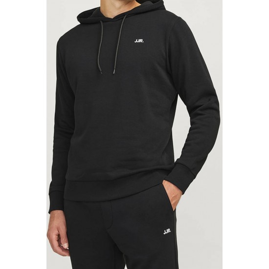 Jack & Jones Rebel LOGO SWEAT HOOD NOOS 12263852-BLACK Jack & Jones Rebel LOGO SWEAT HOOD NOOS 12263852-BLACK