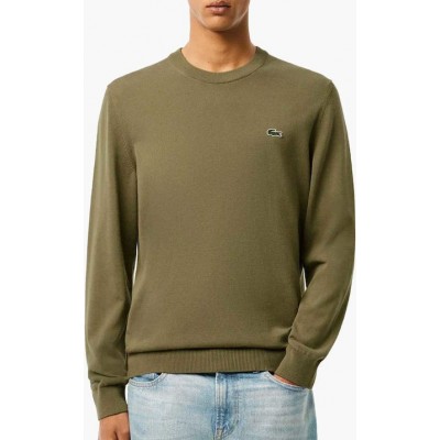 Lacoste Ανδρική Μπλούζα Μακρυμάνικη Χακί AH1985 00 BMY  VERT XAKI