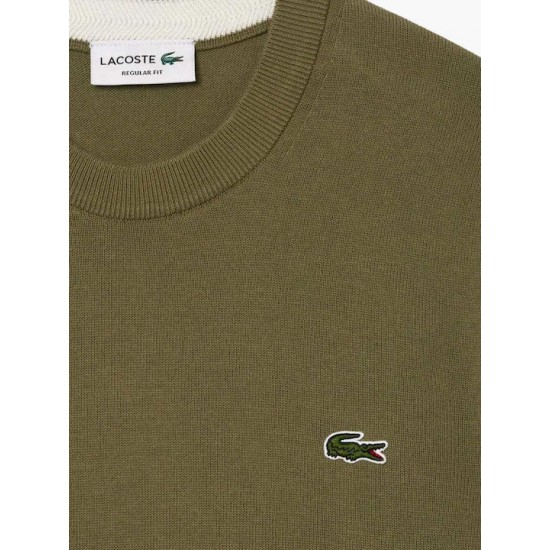 Lacoste Ανδρική Μπλούζα Μακρυμάνικη Χακί AH1985 00 BMY VERT XAKI Lacoste Ανδρική Μπλούζα Μακρυμάνικη Χακί AH1985 00 BMY VERT XAKI