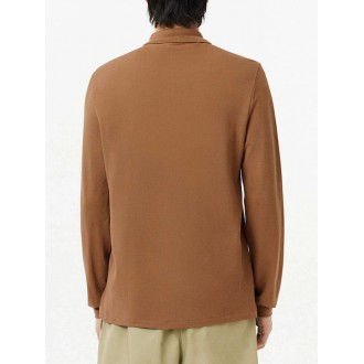 Lacoste ανδρική πικέ πόλο μπλούζα L1312-SIX Καφέ L1312 00 SIX MARRON Lacoste ανδρική πικέ πόλο μπλούζα L1312-SIX Καφέ L1312 00 SIX MARRON