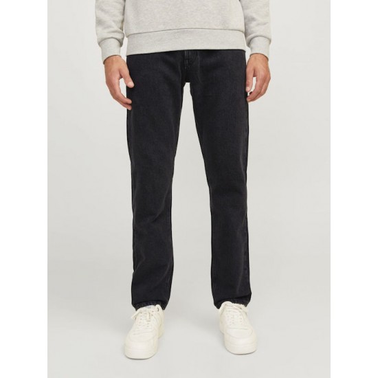 Jack & Jones Ανδρικό Παντελόνι Τζιν σε Relaxed Εφαρμογή Μαύρο 12263627 Black Denim