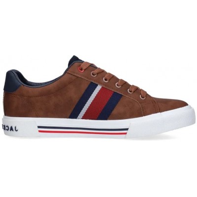 Jack Jones Gorgon PU  Mens Synthetic Fashion Trainers 12241109 Cognac