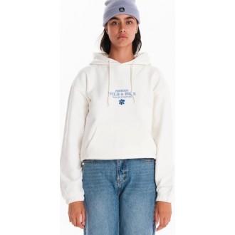 Emerson Cropped Γυναικείο Φούτερ με Κουκούλα Λευκό 242.EW20.45   OFF WHITE