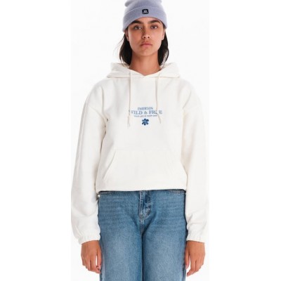 Emerson Cropped Γυναικείο Φούτερ με Κουκούλα Λευκό 242.EW20.45 OFF WHITE Emerson Cropped Γυναικείο Φούτερ με Κουκούλα Λευκό 242.EW20.45 OFF WHITE