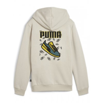 Puma Παιδικό Φούτερ με Κουκούλα και Τσέπες Εκρού Ess+ Logo Lab 628018-68 Puma Παιδικό Φούτερ με Κουκούλα και Τσέπες Εκρού Ess+ Logo Lab 628018-68