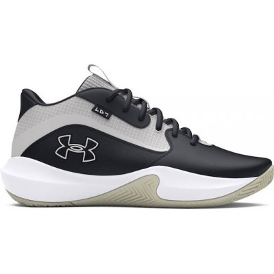 Under Armour Lockdown 7 Χαμηλά Μπασκετικά Παπούτσια Μαύρα 3028512-002